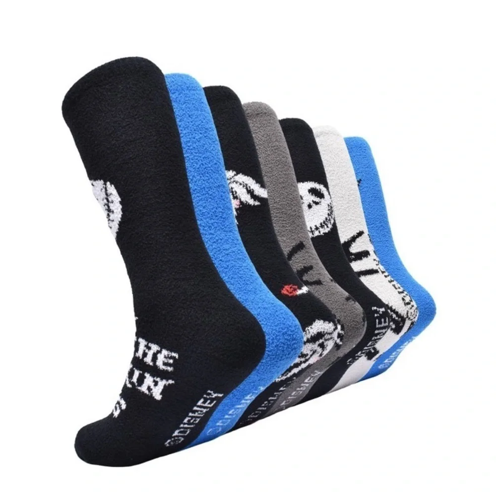 NWT Disneys the nightmare before christmas mens crew socks 7 pairs  size 6-12